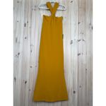 Lulus NWT  Mesmerizing Perfection Yellow Halter Neck Backless Maxi Dress Size M Photo 1