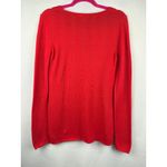 Old Navy  Red V-Neck Long Sleeve Sweater Medium Womens Knit Pullover Photo 3