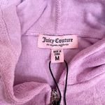 Juicy Couture Terry Cloth Short Sleeve Hoodie Jacket in Dewberry Rhinestones M Photo 3