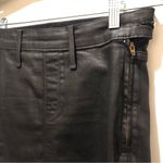 Good American  Waxed Denim Mini Skirt Black Photo 2