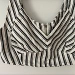 BCBGMAXAZRIA striped linen blend crop top Size 6 Photo 6