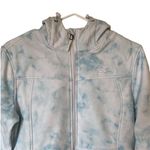 Reebok NWT Women's Light Blue Tie Dye Print Full Zip Hooded Jacket Zip Pockets Photo 7
