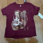 Betty Boop NWT dolls kill maroon red graphic cropped top Photo 1