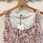 En Saison Everleigh Tweed Metallic Mini Dress in Ecru Multi Size Small NWT Red Photo 4