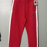 Champion Letterman Patch Jacket Joggers 2-Piece Set Rose Track Size Large Red Photo 11
