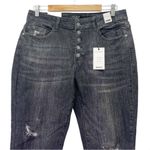 Judy Blue NWT Destroyed Button-Fly Skinny Jeans Black Wash Denim Size 14W NEW Photo 4