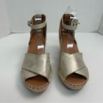 Gentle Souls Kenneth Cole Sandals Charli Wedge X-Band Espadrille Metallic Gold Photo 1