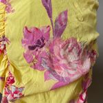 Mango MNG Skirt Romance Yellow Floral Ruffle Frill Mini Flirty Feminine Romantic Photo 9