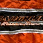 Vintage Y2K BD Biker Design Jacket XL Orange Laughlin River Run 2004 Zippers Photo 3