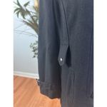 Cato  Pea Coat Womens M Black Blended Wool 4 Button Front Long Sleeve Studded Photo 3