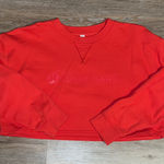 Lululemon  Logo Red Cropped Crewneck Photo 0