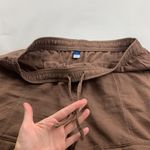 Old Navy Brown Linen Blend High Rise Pull On Shorts L Photo 2