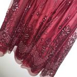 Deb Shops Burgundy A-Line Semi-Formal Mini Dress Photo 5