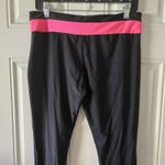 Wild Punch Black Pink Yoga Pants Size XL Stretchy Activewear Leggings Capri 3/4 Photo 3