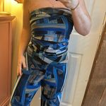 Elana Kattan MALI Strapless Print Jumpsuit with Ruched Bodice Blue Size XS Photo 2