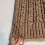 525 America  Cable Knit Turtleneck Sleeveless Sweater Vest Brown Size Medium Photo 1
