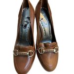 BCBGirls  Women's Brown Patent Leather Oxford Heels Size 7 Y2K Photo 3