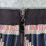 Anthropologie  Women's M Geometric Cotton Knit Mini Skirt Multicolor Casual Photo 2