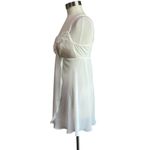 Flora by Floral Nikrooz Satin & Chiffon Lace Babydoll Slip Chemise Sz Large Photo 1