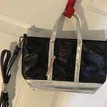 PINK - Victoria's Secret NWT VICTORIA'S SECRET BLACK/SILVER HANDLE BAG. $48 Photo 2