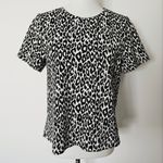Anthropologie Eri + Ali Black & White Wild Leopard Crewneck Top Size Large Photo 1