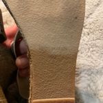 Eric Michael ‎ Sandal Size 40 Strappy Elastic Made In Spain Gold Black Wedge Photo 6