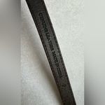 American Vintage Dark Brown Leather long skinny Belt with Buckle Photo 4