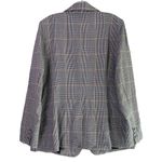 Lane Bryant Double Breasted Houndstooth Plaid Blazer Shoulder Pads 16 Grey #4103 Photo 8