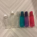 Ame & Lulu Brown & White with Pink Trim Travel Case + Empty Refillable Bottles Photo 4