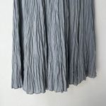 CP Shades  Gray Crinkle Textured A-Line Lagenlook Pull-On Midi‎ Skirt Size Medium Photo 3