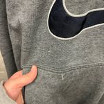 Nike  Vintage Y2K Gray Embroidered Swoosh Logo Fleece Hoodie XL Gray Tag XL Gym Photo 5