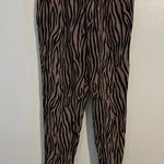 DKNY Fleece 2 piece Pajama set Black Top, animal tiger? print bottom size large Photo 1