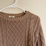 Old Navy S- Beige Long Sleeved Sweater Waffle Knit Comfortable Form Fitting Photo 1