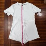 Princess Polly  Aiken Soft Ribbed Short Sleeve Front Tie Romper Size 4 Photo 8
