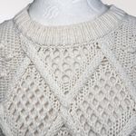 Lucky Brand  Cream Open Knit Cold Shoulder Sweater Size Small Photo 1