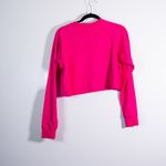 Spiritual Gangster Cotton Modal Stretch Embroidered Smiley Face Crop Top Sweater Photo 3