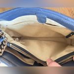 Kate Spade Handbag Quilted Leather Shoulder Bag Navy Gold Purse Photo 7