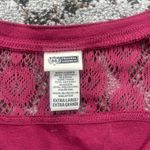Route 66  Lace Top Short Sleeve Tee Maroon XL Photo 1