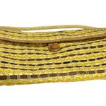 Vintage Mister Ernest Italian Woven Raffia Straw Clutch Brown Photo 7