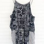 Hem & Thread Paisley Black & White jumpsuit  Size Large Photo 1