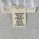 Indigo Thread Co Vest XS Blue White Striped Duster Crochet Fringe Open Front Photo 10