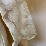 Lulus NWOT  Everlasting Desire White Mesh Pearl Off-the-Shoulder Maxi Dress Photo 4