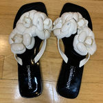 Jeffrey Campbell Flat Jelly Sandals With Floral Details - Size 8 Photo 0