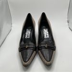 Salvatore Ferragamo  canvas pumps black vintage size 8.5 AA (narrow) kitten heel Photo 13