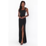 Show Me Your Mumu  Paris Maxi Gown in Black Stretch L Photo 2