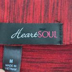 HeartSoul Women's Medium Red Ruffle Front V Neck Empire Waist Scrub Top Babydoll Photo 3