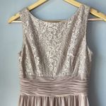 Jessica Howard  Lace Chiffon Midi Dress Beige Neutral Photo 4