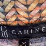 Carine Snap Button Selena Fit n Flare Crinkle Rainbow Shirt Purple Blue Blue XS Photo 3