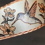 Hummingbird Handmade Artisan Copper Open Cuff Bangle Bracelet Photo 12