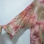 For Cynthia  Linen Blend Women's Linen Tie Dye Top Boho Neutral  Size S Photo 5